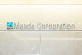 Maeda Corporation signboard and logo